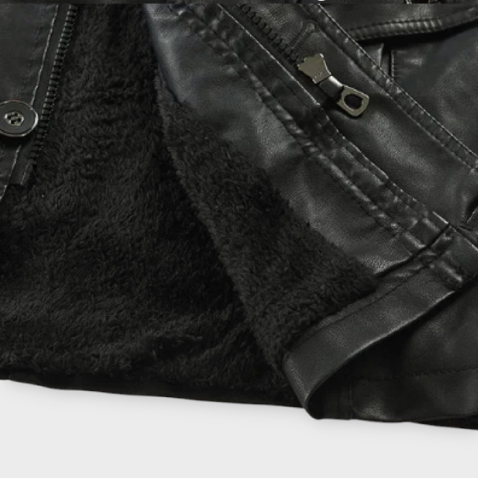 Jachetă Elegantă de Biker din Piele Lungă