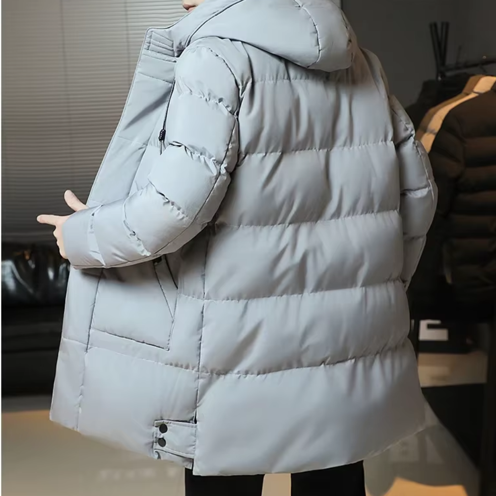 Elegantná dlhá zimná bunda