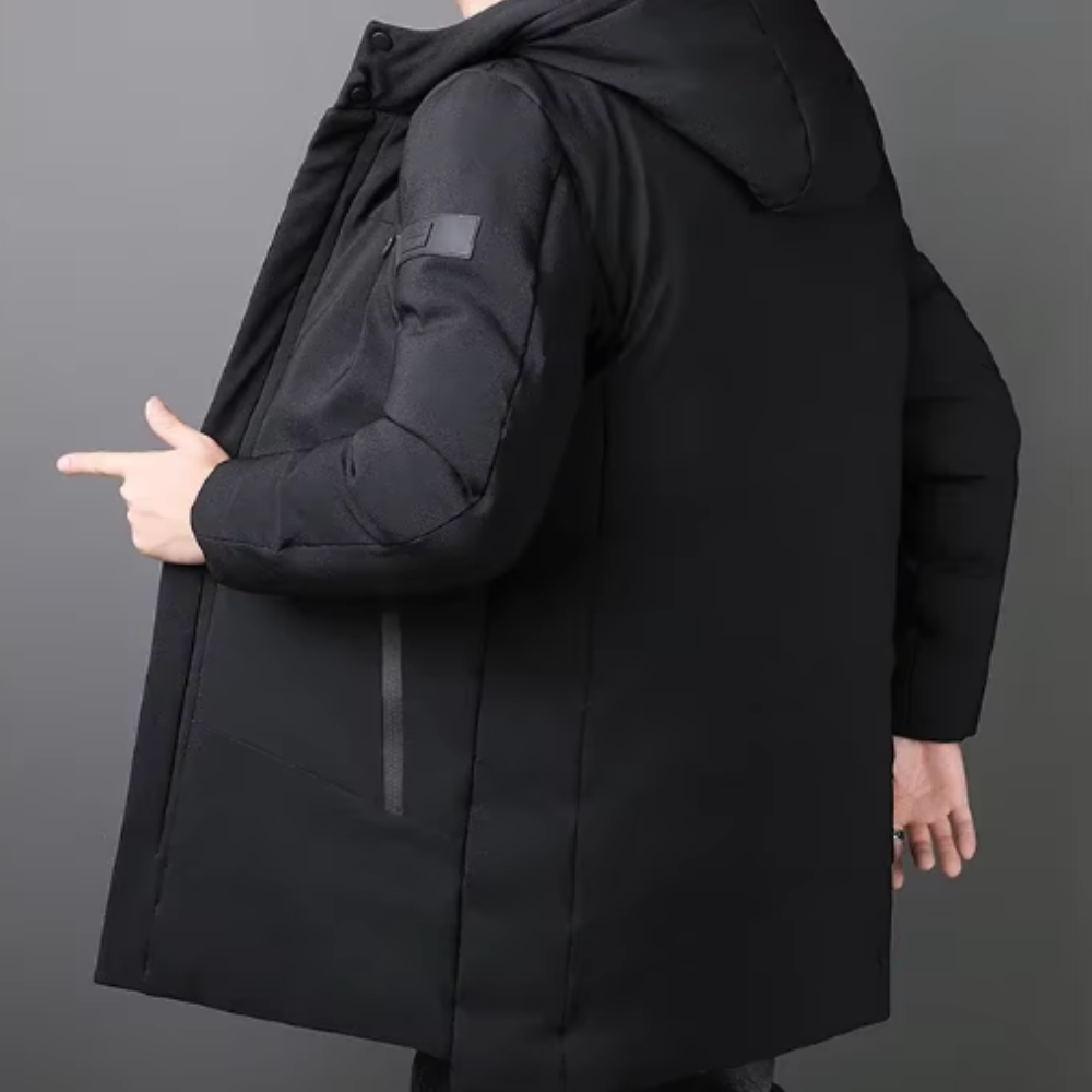 Elegantná dlhá pánska bunda
