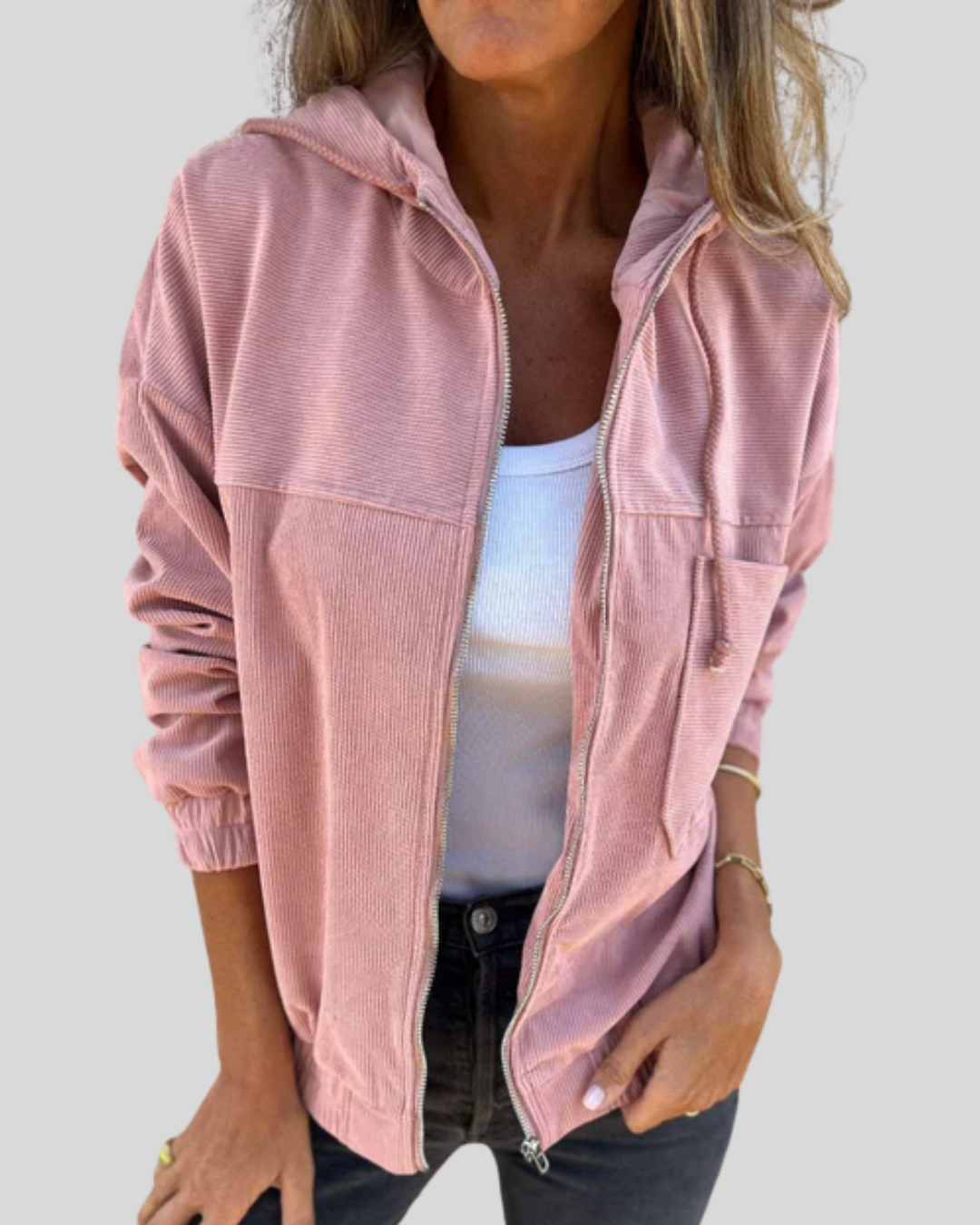 Mabel | Mäkká vesta na zips