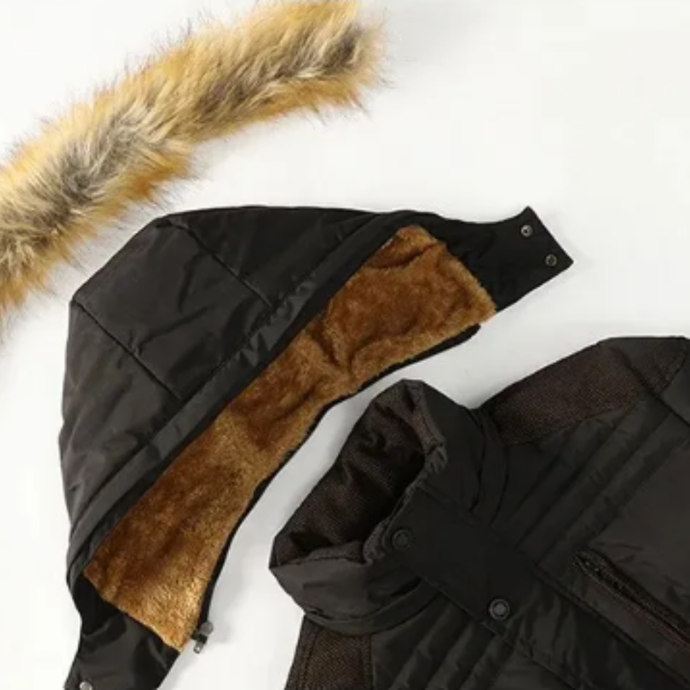 Elegantná zateplená zimná polarová bunda