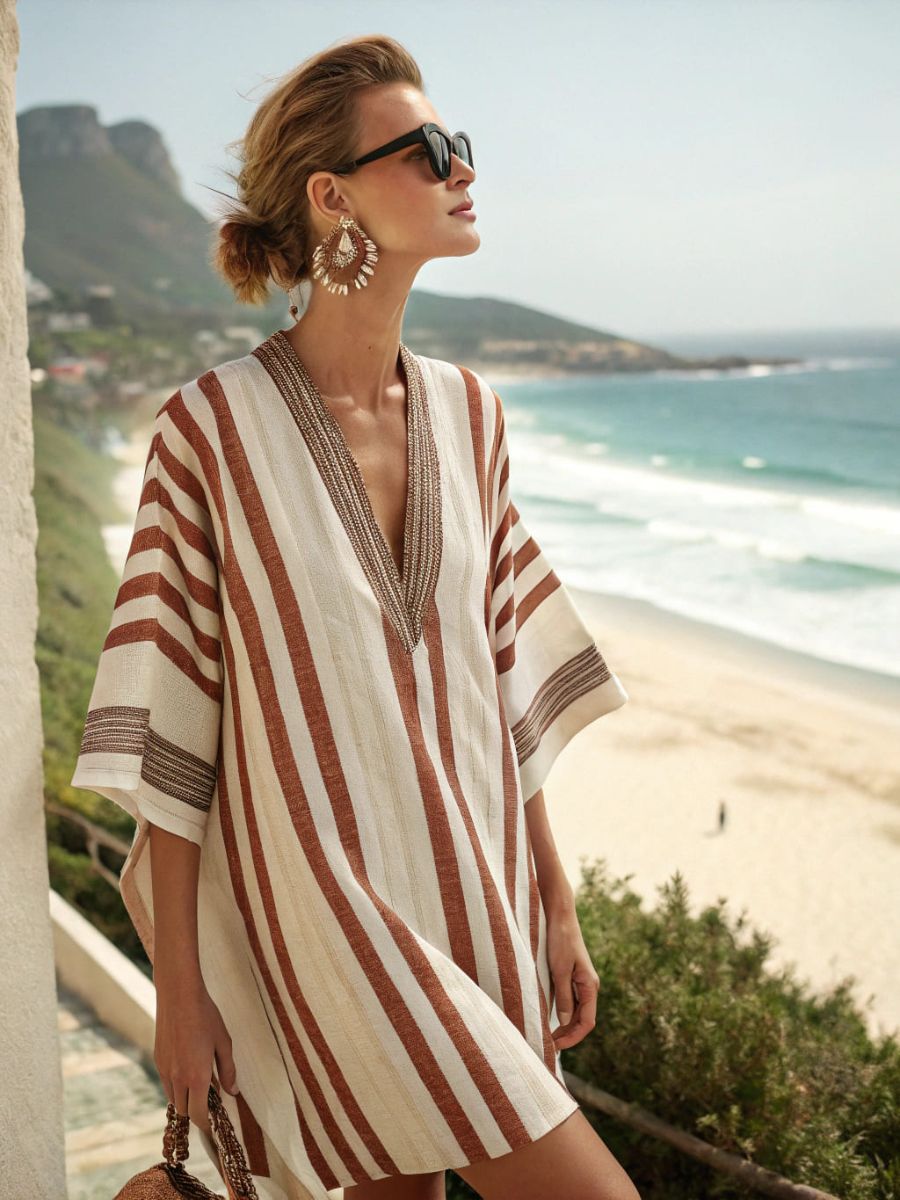 Stredomorský ľanový kaftan