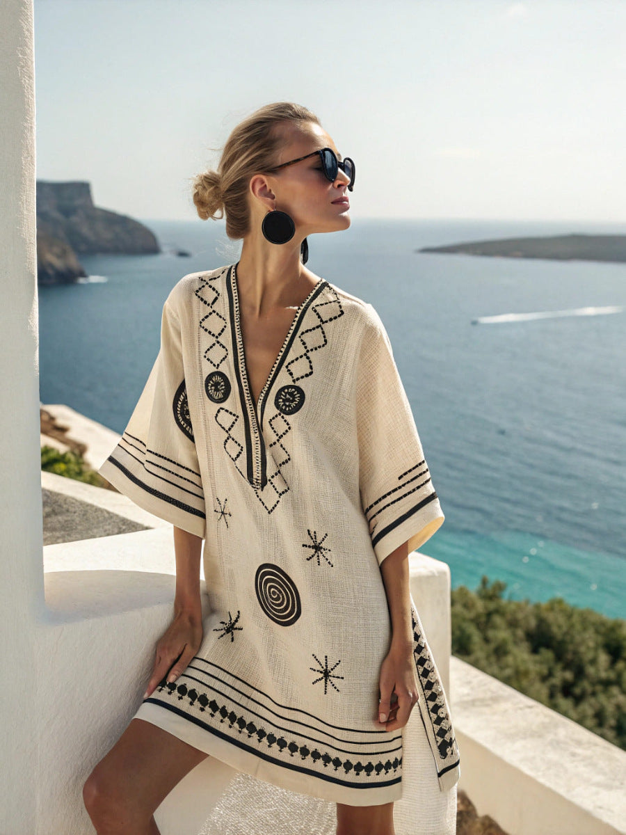 Exkluzívny vyšívaný kaftan