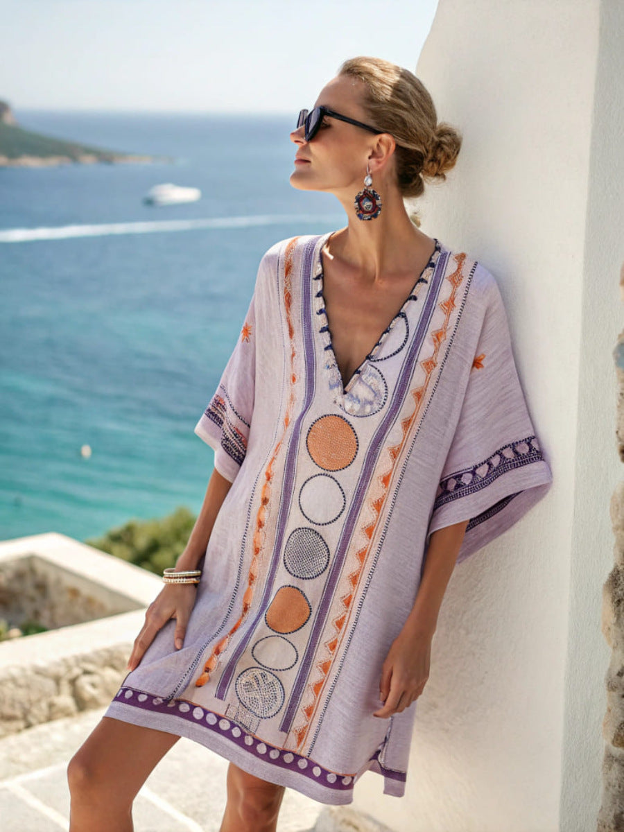 Uvoľnený plážový kaftan