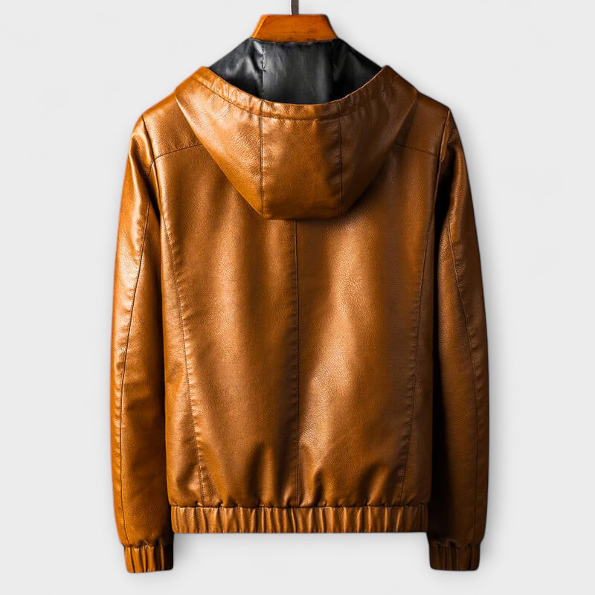 Jachetă din Eco-Piele cu Glugă