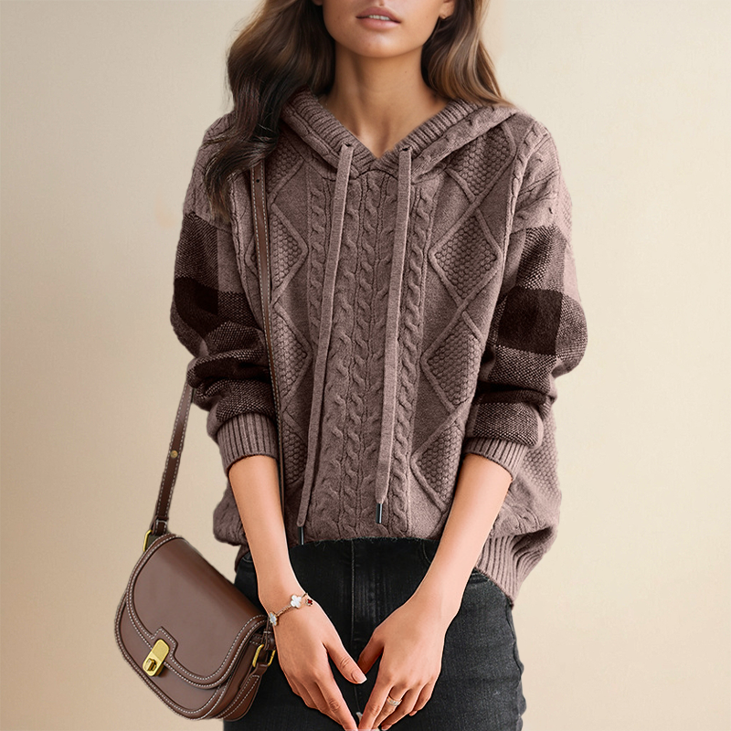 Leonie | Jacquard Mikina s Kapucňou