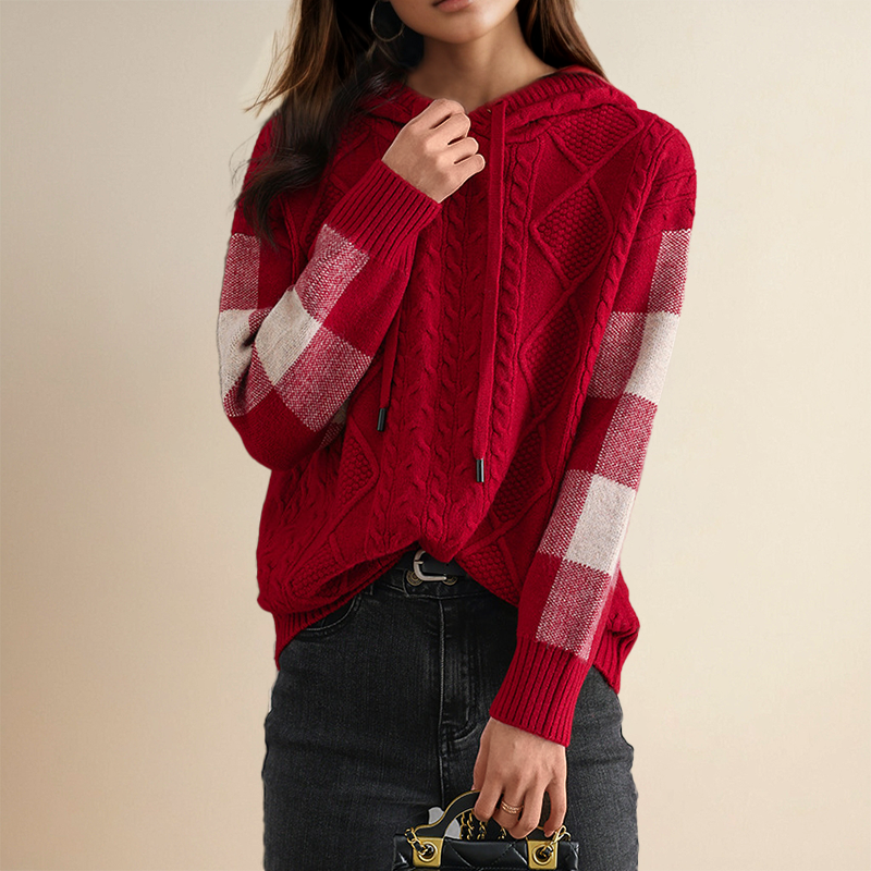 Leonie | Jacquard Mikina s Kapucňou