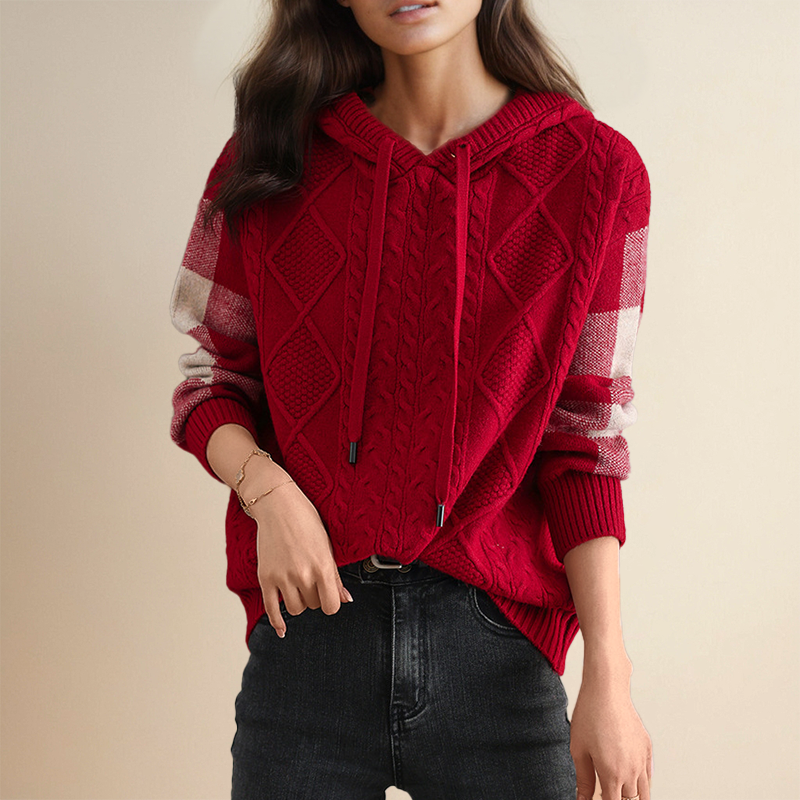 Leonie | Jacquard Mikina s Kapucňou