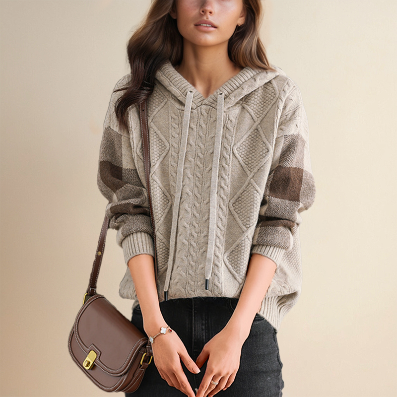 Leonie | Jacquard Mikina s Kapucňou