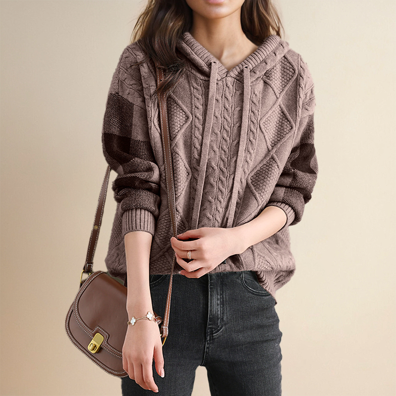 Leonie | Jacquard Mikina s Kapucňou