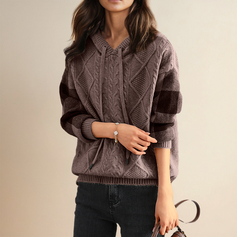 Leonie | Jacquard Mikina s Kapucňou